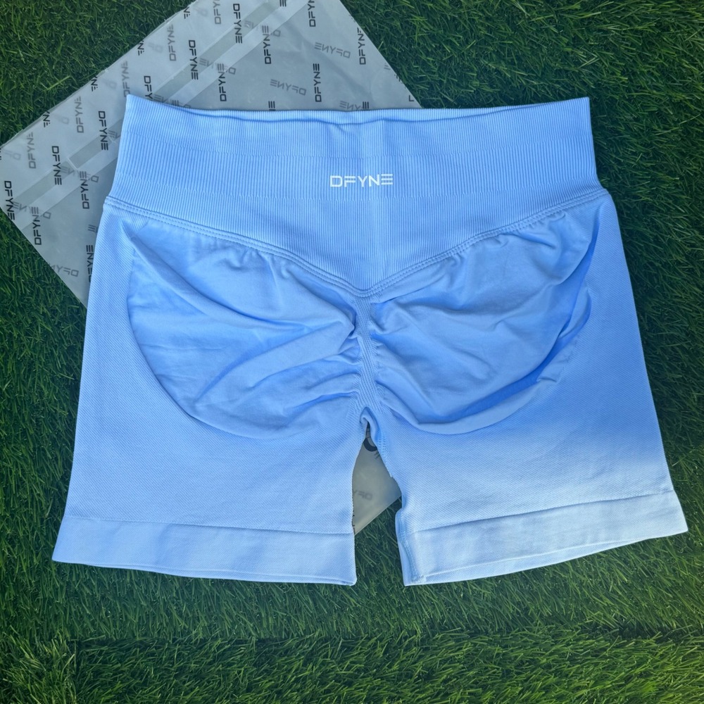 DFYNE Women's Athletic Shorts - Light Blue